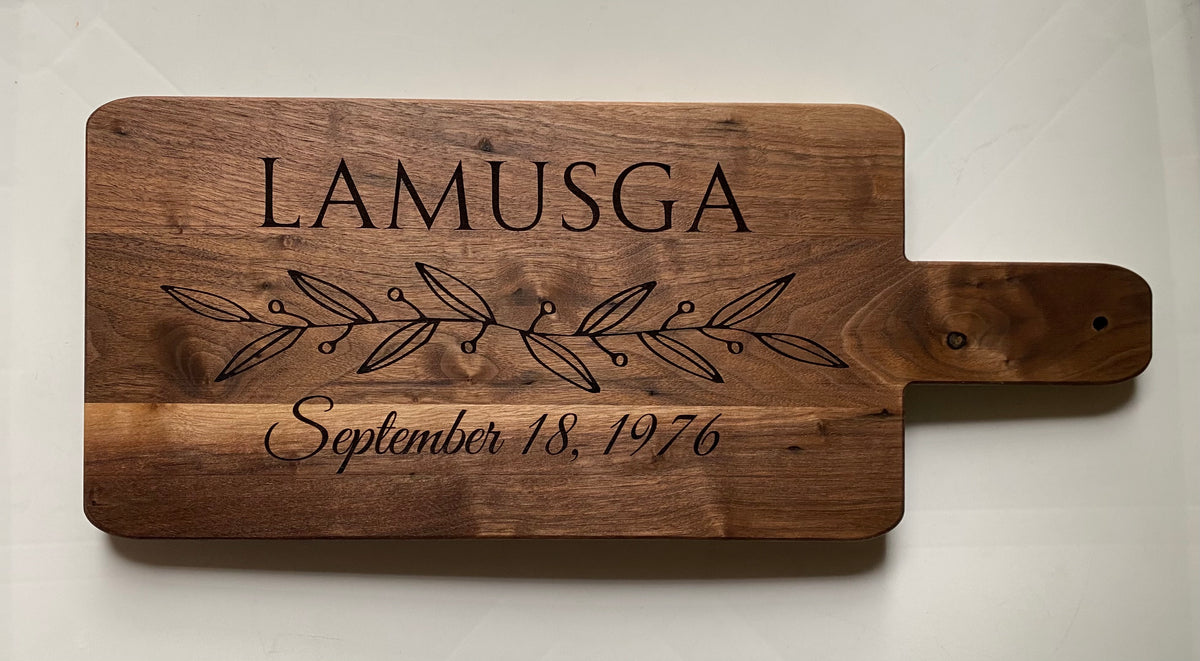 Personalized Charcuterie Board - Black Walnut – Bees and Trees MN