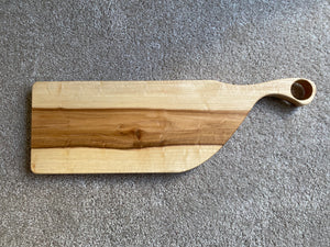 #1 - Hickory Charcuterie Board - Rounded Handle 19" x 6.25"