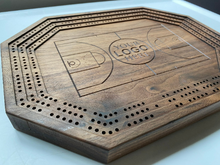 Load image into Gallery viewer, Customized Basketball Court Cribbage Board
